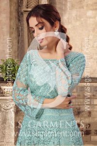SS Garments 2239A-Gown Material-with Ariwork Dupta work-2