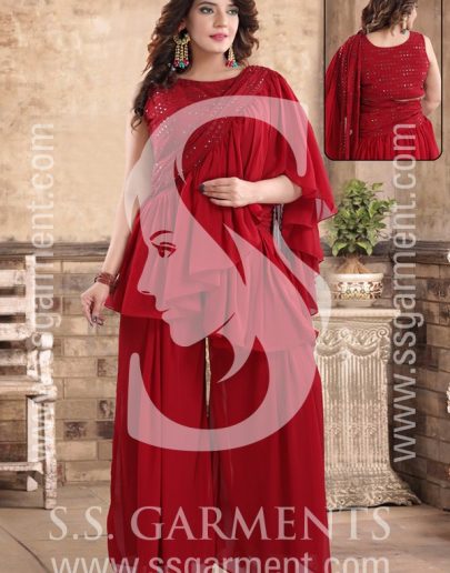 Party Wear Red Color - SS Garments Malad West Mumbai