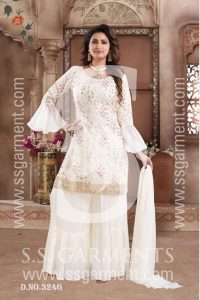 Party Wear White Color - SS Garments Malad West Mumbai