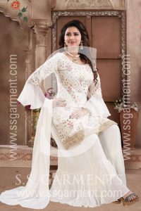 Party Wear White Color - SS Garments Malad West Mumbai